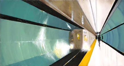 Subway - acrylic painting - ©Lydia Charak