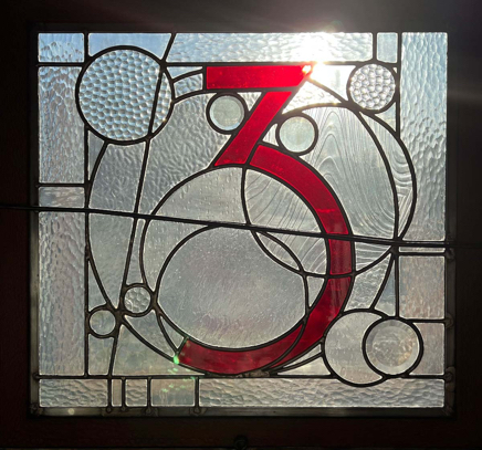 Street number - stained glass - ©Lydia Charak