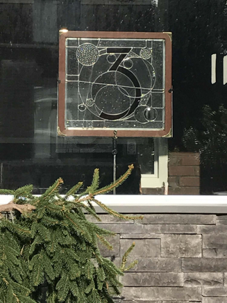 Street number front - stained glass - ©Lydia Charak