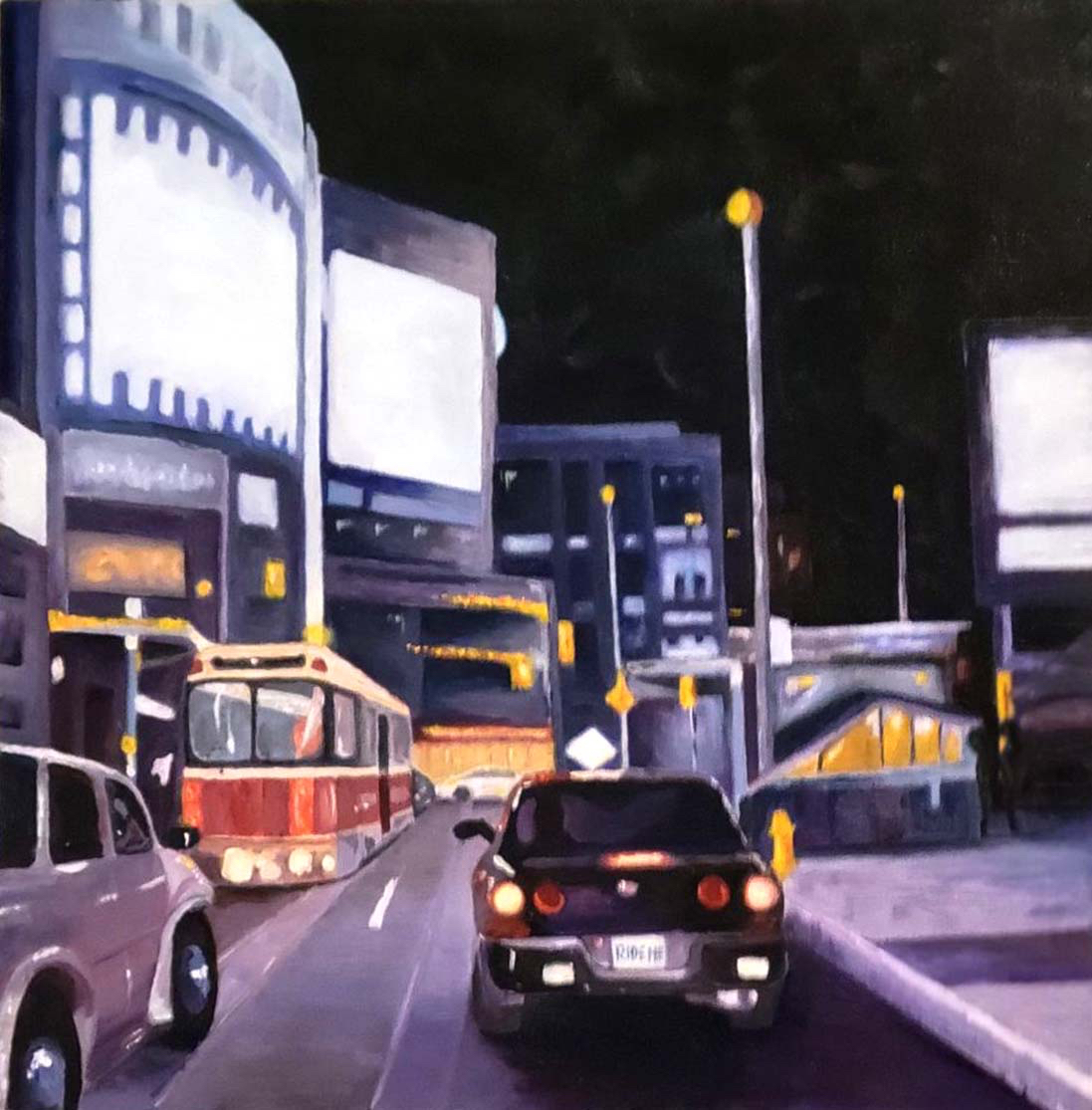 Yonge & Dundas - acrylic painting - &copy;Lydia Charak