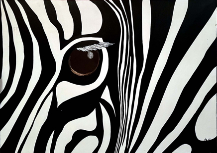 Zebra - acrylic painting - ©Lydia Charak