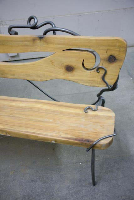 Garden bench 2 close up - mixed media - ©Lydia Charak