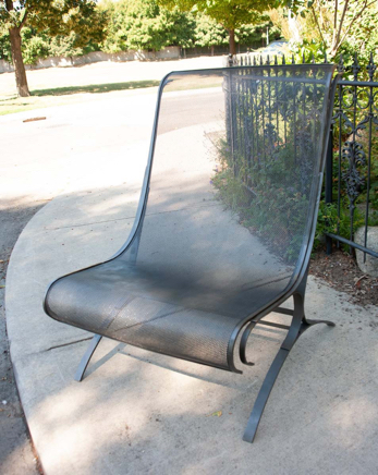 Hand-forged chair left - steel sculpture - ©Lydia Charak