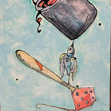 Balancing 1 - acrylic painting - ©Lydia Charak