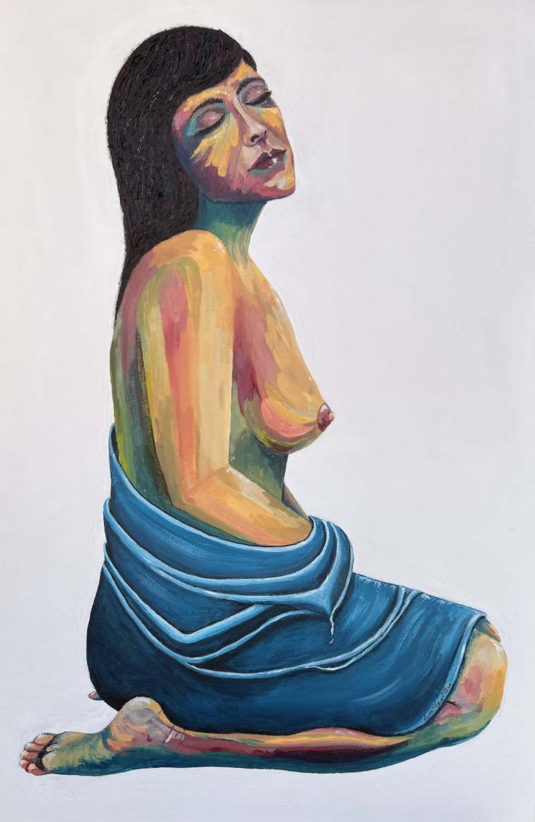 Portrait of a girl - acrylic painting - ©Lydia Charak