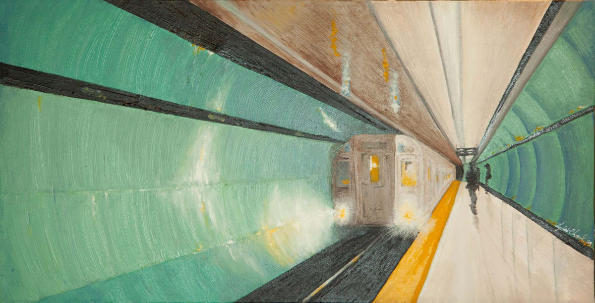 Subway - acrylic painting - ©Lydia Charak