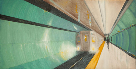 Subway - acrylic painting - ©Lydia Charak
