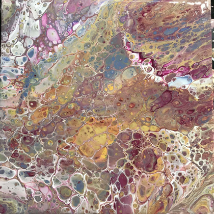 Surprise - acrylic pour painting - ©Lydia Charak