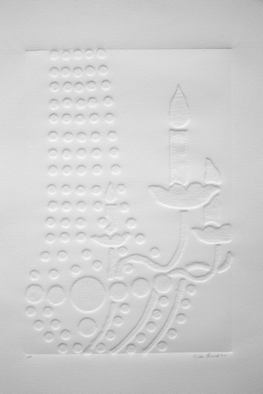 Chandelier - embossed monoprint - ©Lydia Charak.jpg