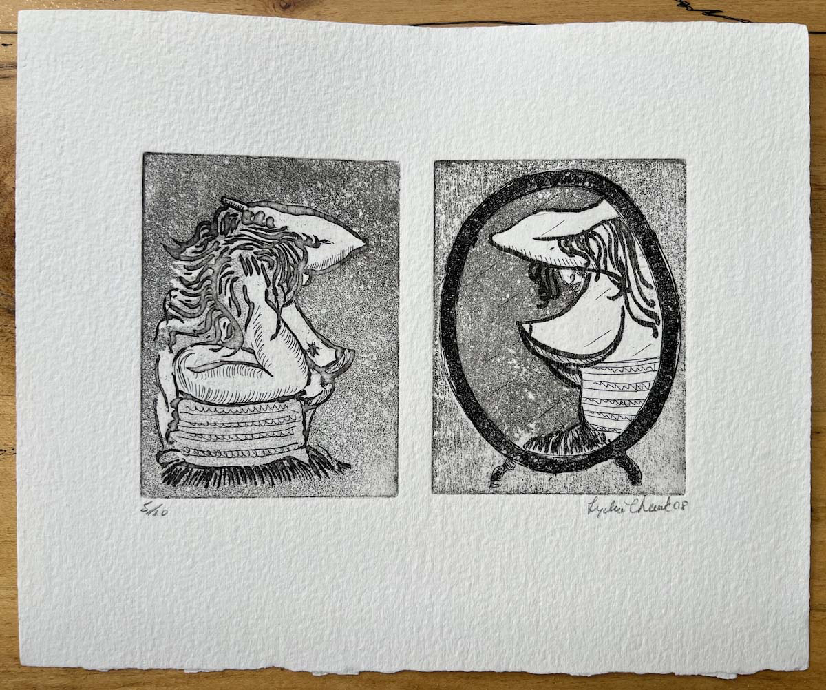 Mirror mirror - etching - @ Lydia Charak