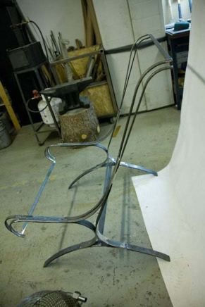 Hand-forged chair in process - ©Lydia Charak