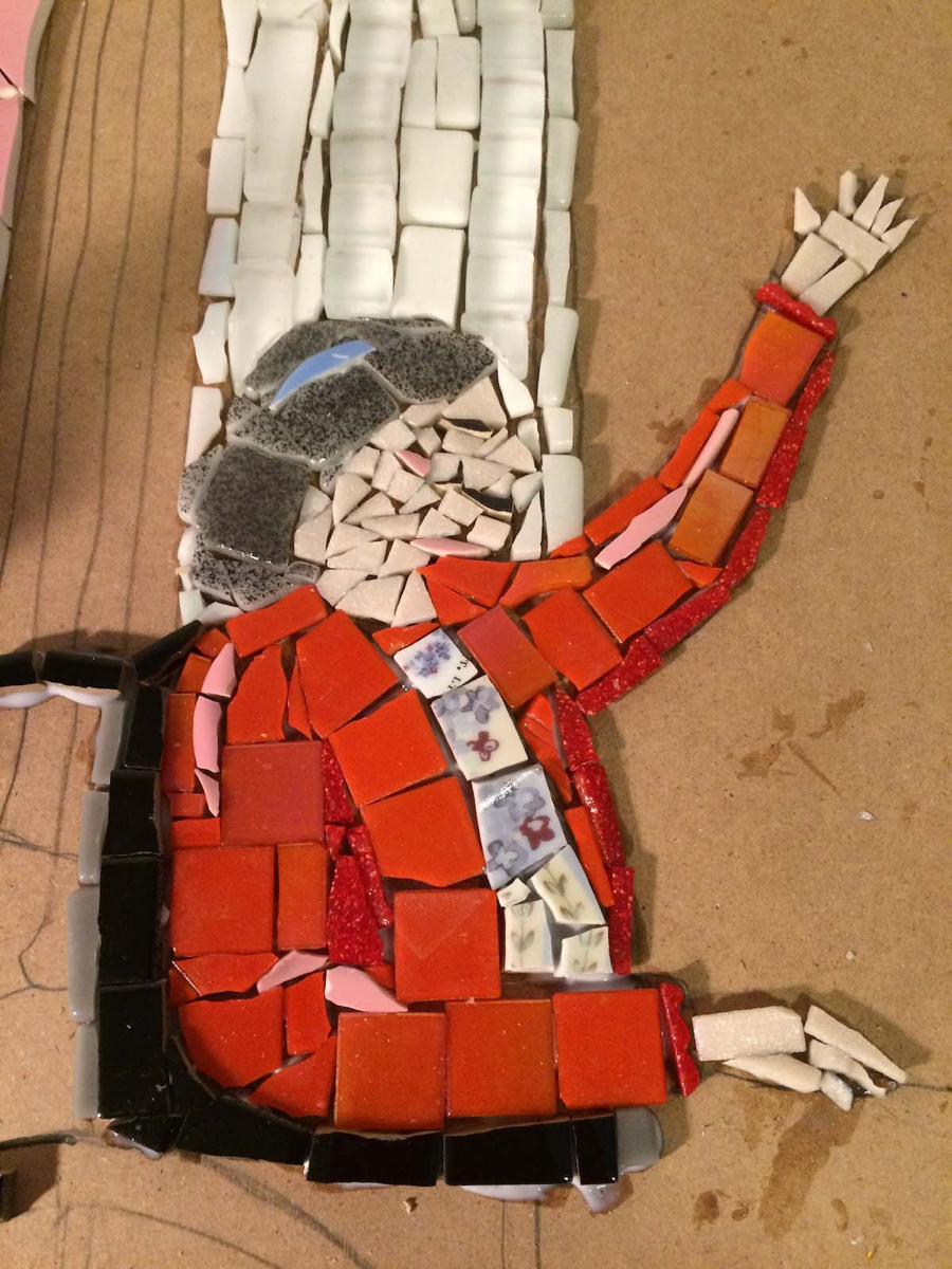 Mosaic in process close up 2 - @Lydia Charak