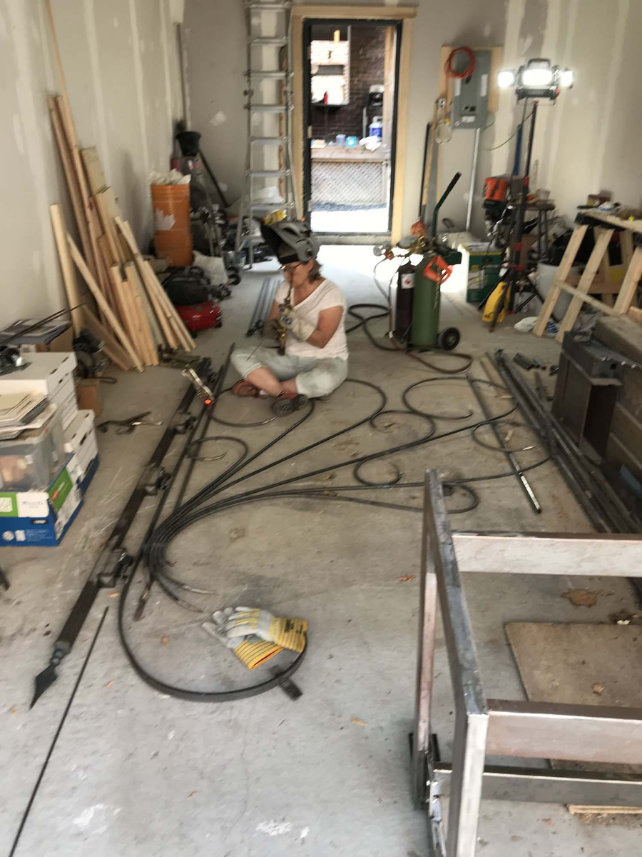 Welding gate in studio 3 - &copy;Lydia Charak