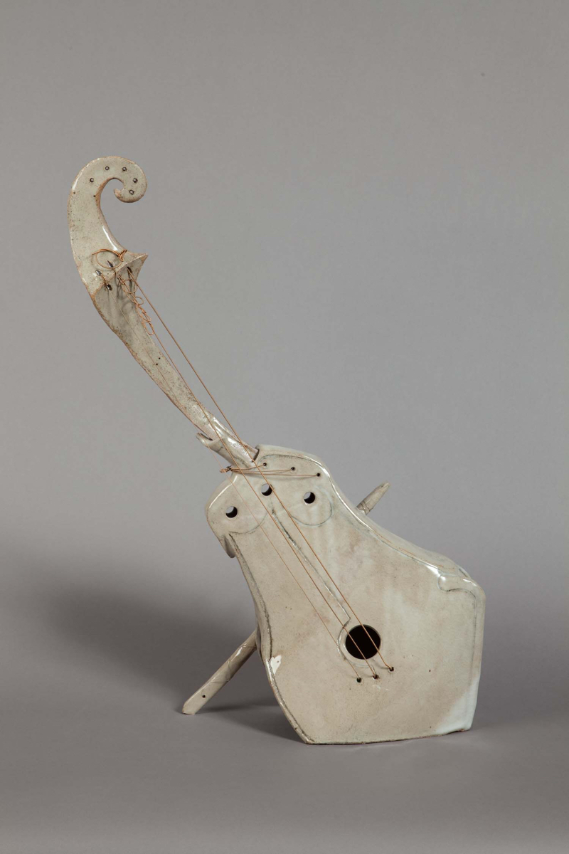 Cello front - mixed media sculpture - ©Lydia Charak
