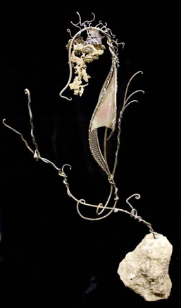 Seahorse - mixed media sculpture - ©Lydia Charak